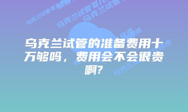 乌克兰试管的准备费用十万够吗，费用会不会很贵啊?