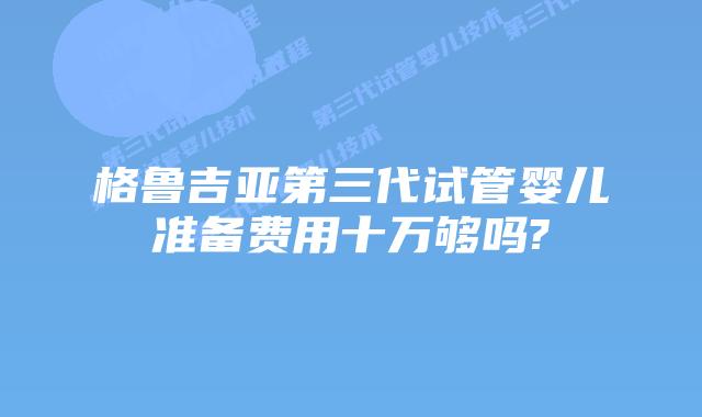 格鲁吉亚第三代试管婴儿准备费用十万够吗?
