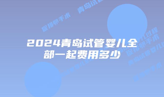 2024青岛试管婴儿全部一起费用多少