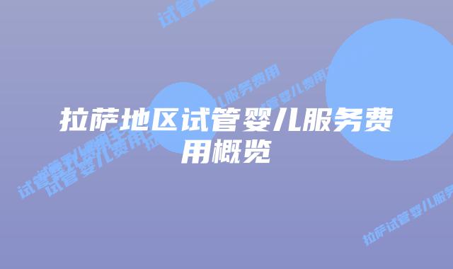 拉萨地区试管婴儿服务费用概览