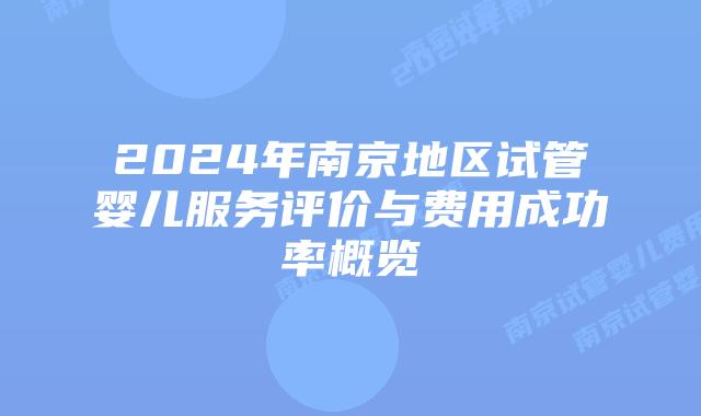 2024年南京地区试管婴儿服务评价与费用成功率概览