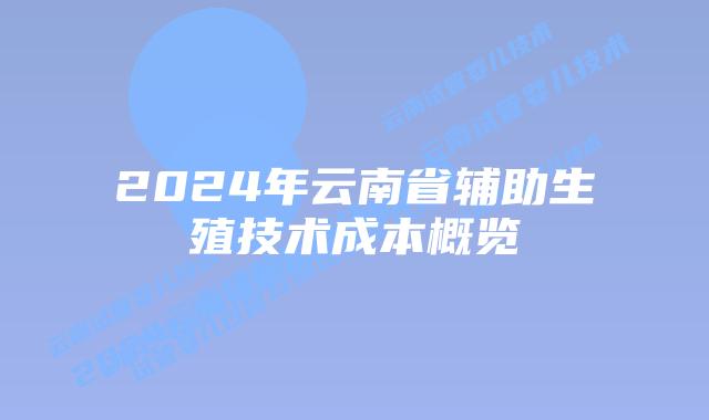 2024年云南省辅助生殖技术成本概览