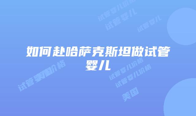 如何赴哈萨克斯坦做试管婴儿