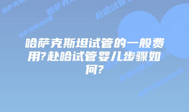 哈萨克斯坦试管的一般费用?赴哈试管婴儿步骤如何?