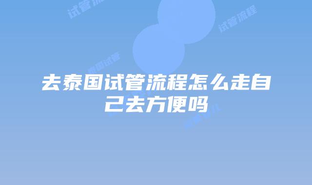 去泰国试管流程怎么走自己去方便吗