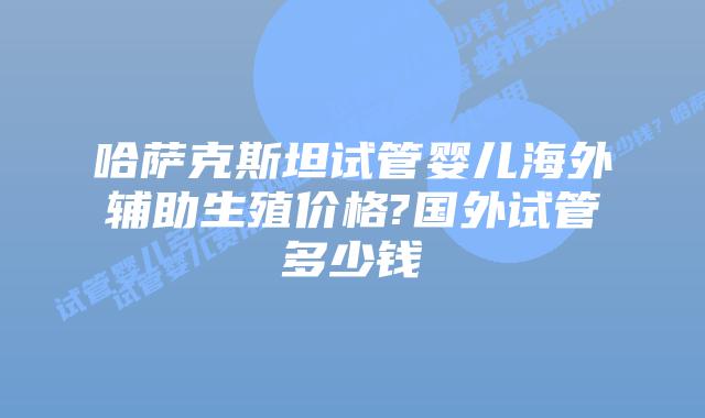 哈萨克斯坦试管婴儿海外辅助生殖价格?国外试管多少钱