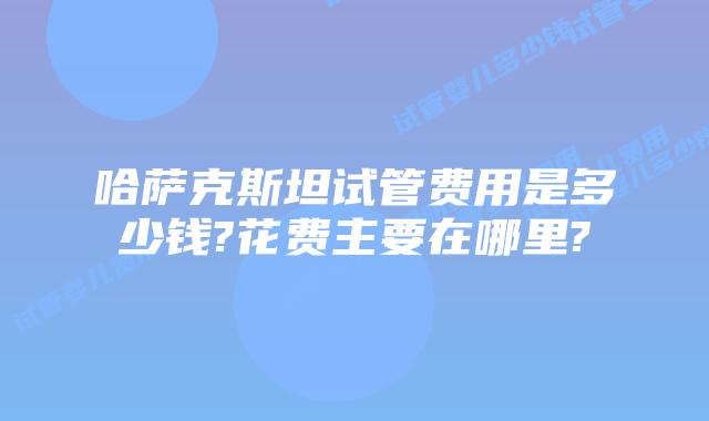 哈萨克斯坦试管费用是多少钱?花费主要在哪里?