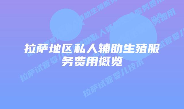 拉萨地区私人辅助生殖服务费用概览