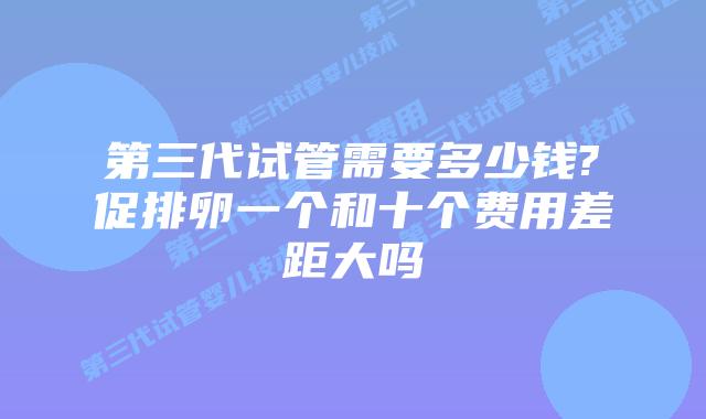 第三代试管需要多少钱?促排卵一个和十个费用差距大吗