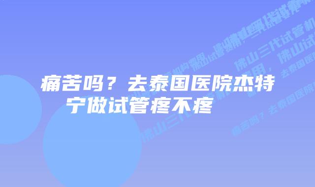 痛苦吗?去泰国医院杰特宁做试管疼不疼