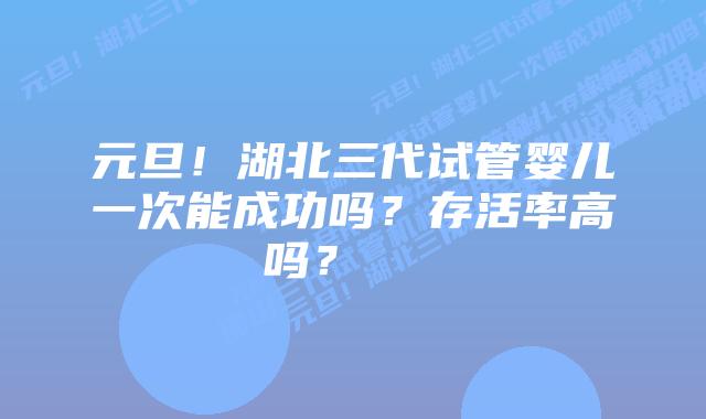 元旦!湖北三代试管婴儿一次能成功吗?存活率高吗?