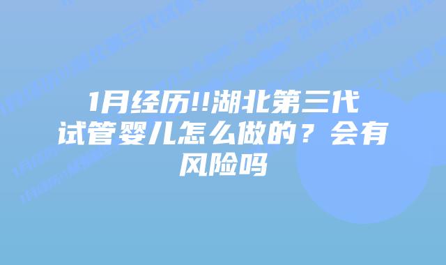 1月经历!!湖北第三代试管婴儿怎么做的?会有风险吗