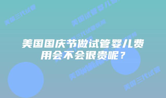 美国国庆节做试管婴儿费用会不会很贵呢?