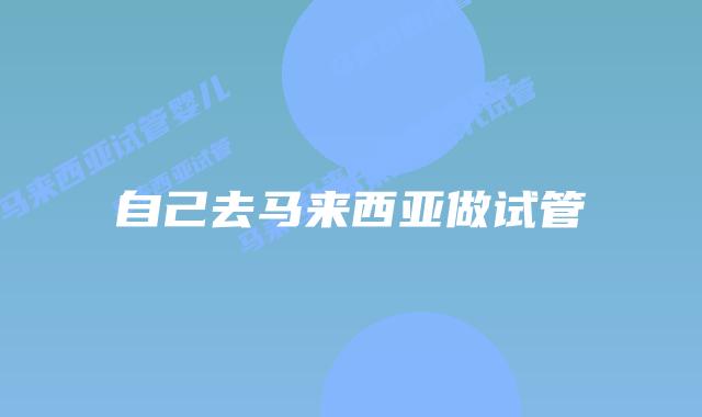 自己去马来西亚做试管