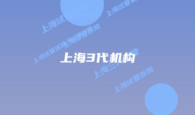 上海3代机构