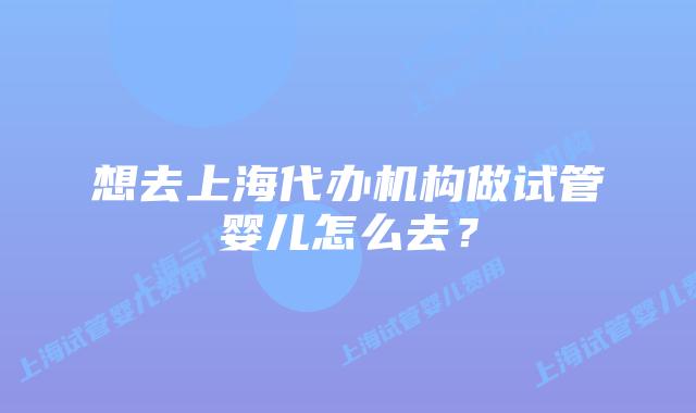想去上海代办机构做试管婴儿怎么去？