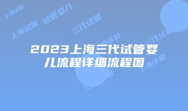 2023上海三代试管婴儿流程详细流程图
