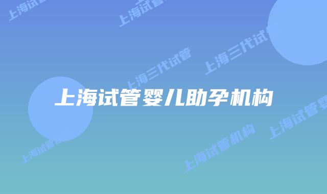 上海试管婴儿助孕机构