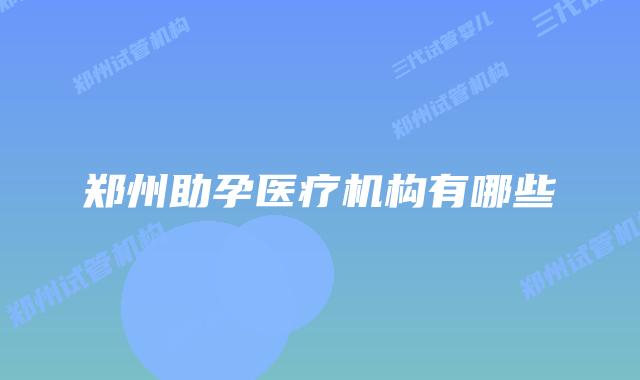 郑州助孕医疗机构有哪些