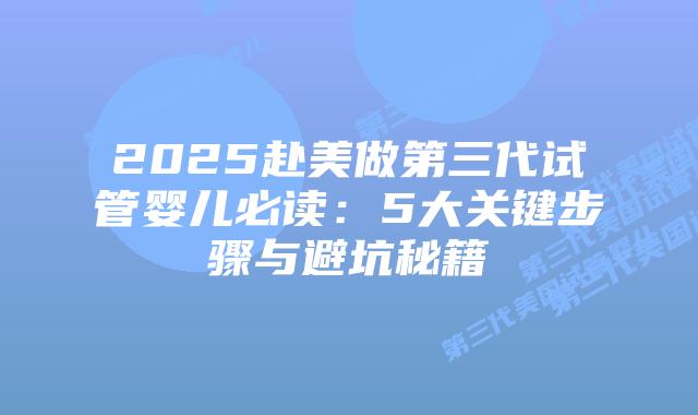 2025赴美做第三代试管婴儿必读：5大关键步骤与避坑秘籍