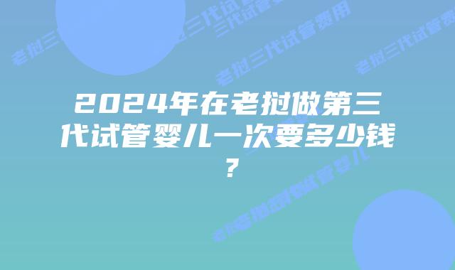2024年在老挝做第三代试管婴儿一次要多少钱?