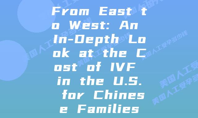 From East to West: An In-Depth Look at the Cost of IVF in the U.S. for Chinese Families