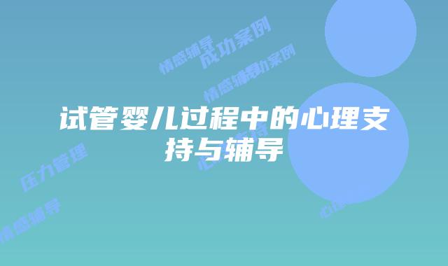 试管婴儿过程中的心理支持与辅导