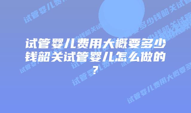 试管婴儿费用大概要多少钱韶关试管婴儿怎么做的?