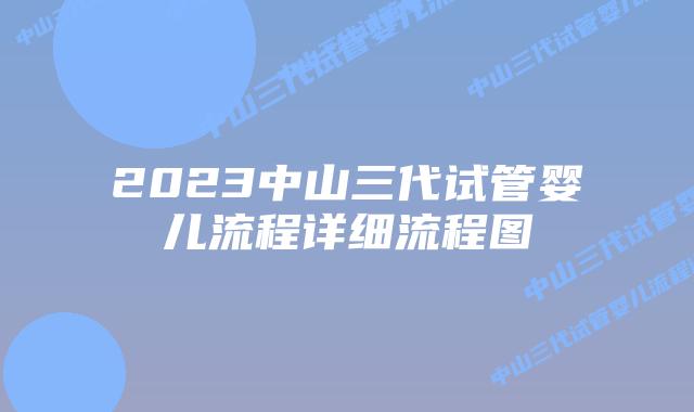 2023中山三代试管婴儿流程详细流程图