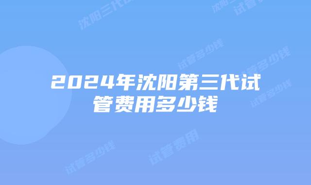 2024年沈阳第三代试管费用多少钱