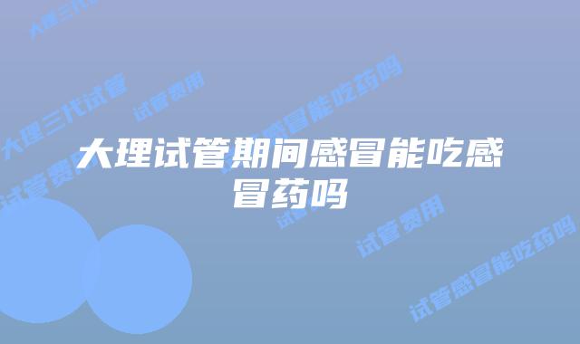 大理试管期间感冒能吃感冒药吗