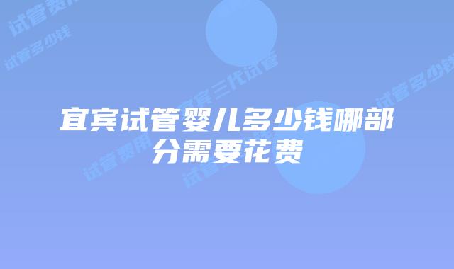 宜宾试管婴儿多少钱哪部分需要花费