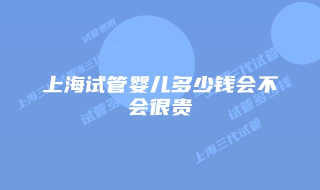 上海试管婴儿多少钱会不会很贵