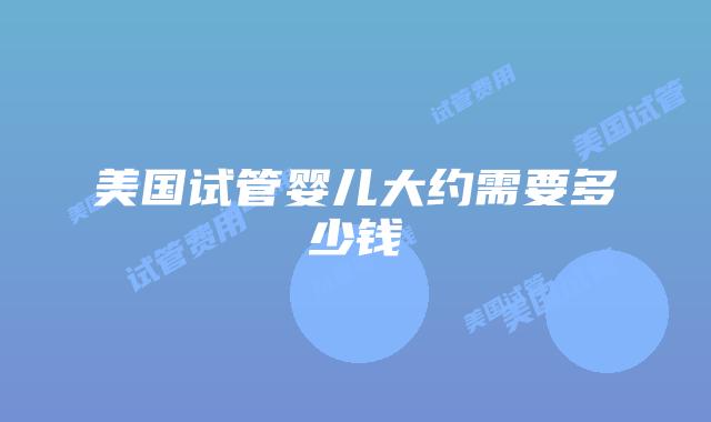 美国试管婴儿大约需要多少钱