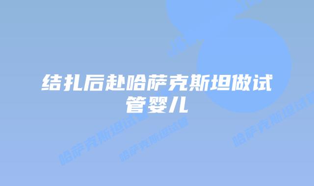 结扎后赴哈萨克斯坦做试管婴儿