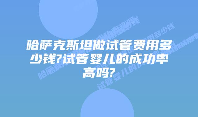 哈萨克斯坦做试管费用多少钱?试管婴儿的成功率高吗?