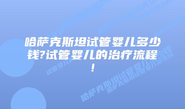 哈萨克斯坦试管婴儿多少钱?试管婴儿的治疗流程!