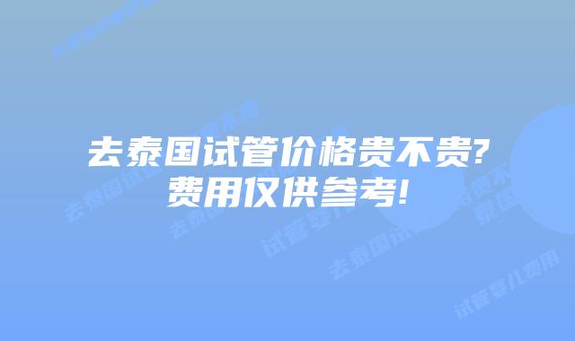 去泰国试管价格贵不贵?费用仅供参考!