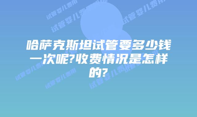 哈萨克斯坦试管要多少钱一次呢?收费情况是怎样的?