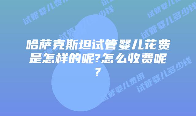 哈萨克斯坦试管婴儿花费是怎样的呢?怎么收费呢?