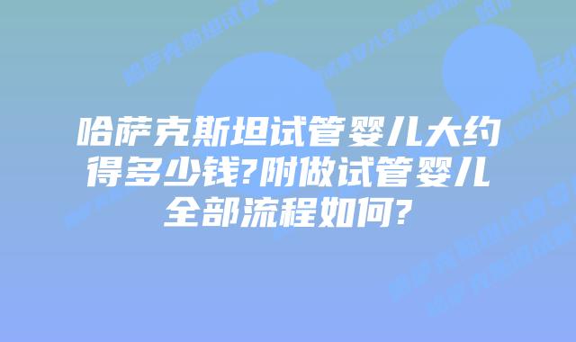 哈萨克斯坦试管婴儿大约得多少钱?附做试管婴儿全部流程如何?