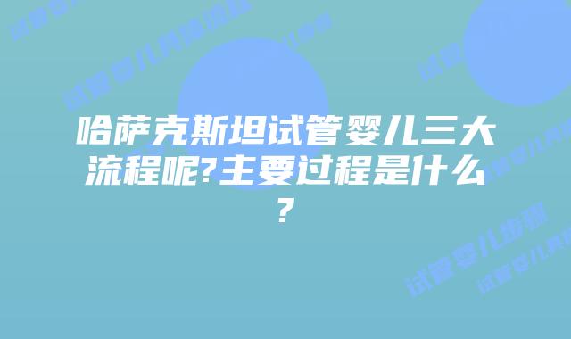 哈萨克斯坦试管婴儿三大流程呢?主要过程是什么?