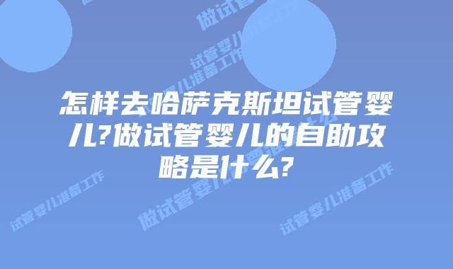 怎样去哈萨克斯坦试管婴儿?做试管婴儿的自助攻略是什么?