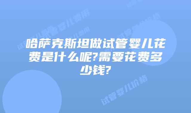 哈萨克斯坦做试管婴儿花费是什么呢?需要花费多少钱?
