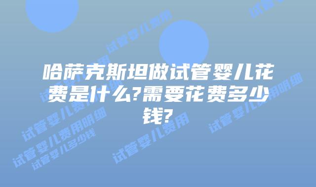 哈萨克斯坦做试管婴儿花费是什么?需要花费多少钱?