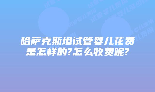 哈萨克斯坦试管婴儿花费是怎样的?怎么收费呢?