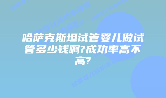 哈萨克斯坦试管婴儿做试管多少钱啊?成功率高不高?