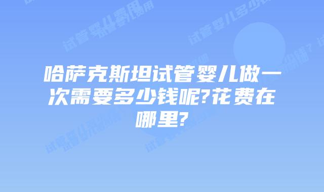 哈萨克斯坦试管婴儿做一次需要多少钱呢?花费在哪里?