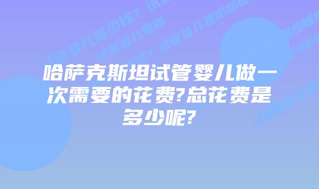 哈萨克斯坦试管婴儿做一次需要的花费?总花费是多少呢?