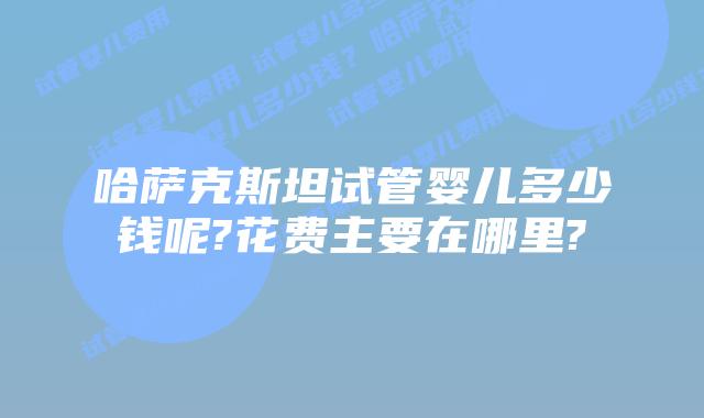 哈萨克斯坦试管婴儿多少钱呢?花费主要在哪里?